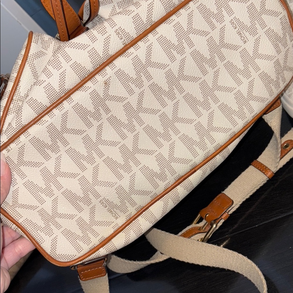 **SOLD**
Michael Kors Signature Monogram Drawstring Backpack - Picture 7 of 9